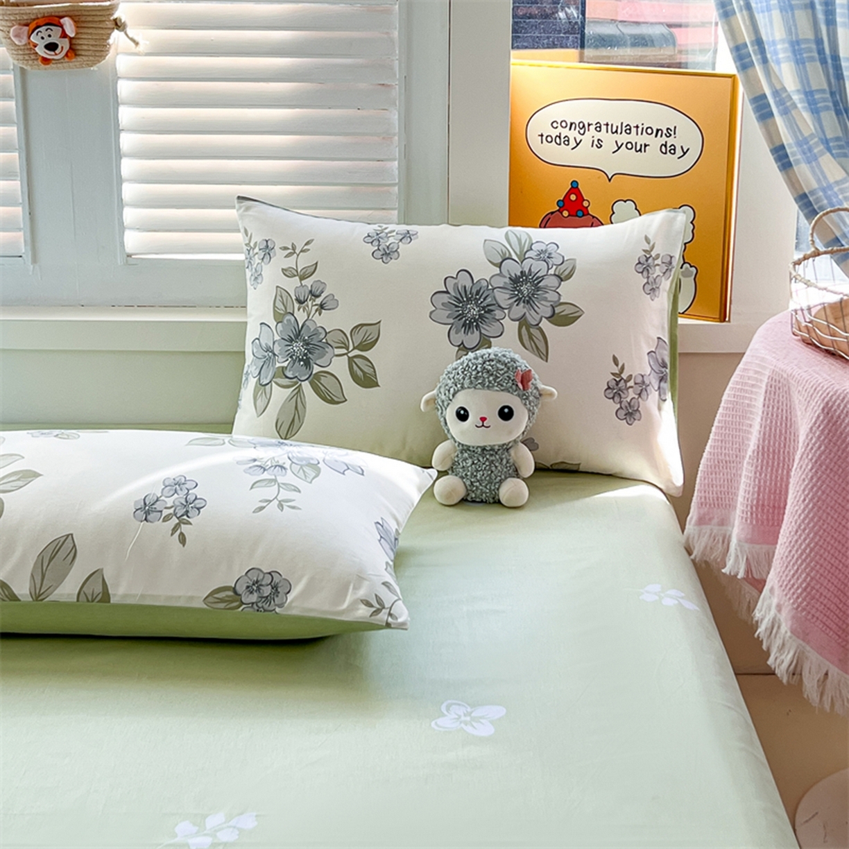 91家纺网 家纺一手货源 找家纺 红馆 2025年全棉12868印花系列四件套 暗香