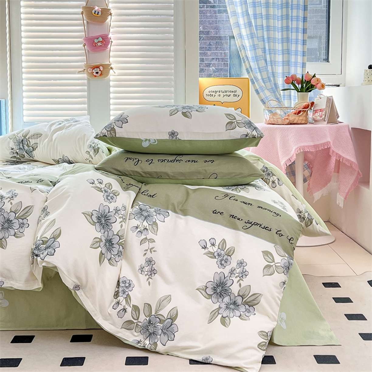 91家纺网 家纺一手货源 找家纺 红馆 2025年全棉12868印花系列四件套 暗香