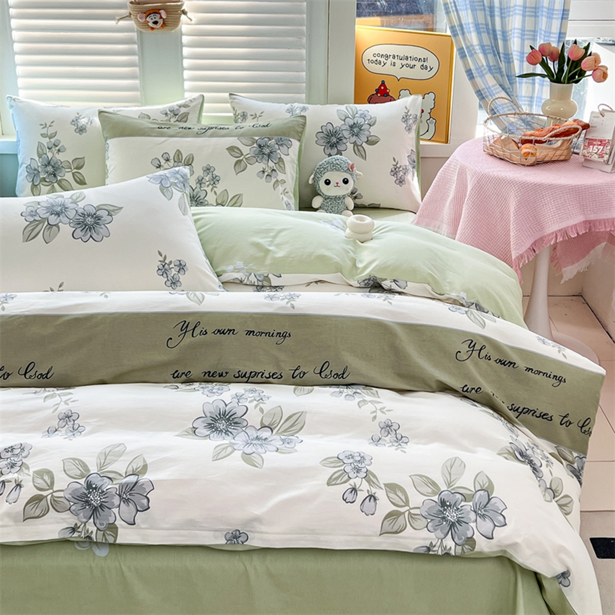 91家纺网 家纺一手货源 找家纺 红馆 2025年全棉12868印花系列四件套 暗香