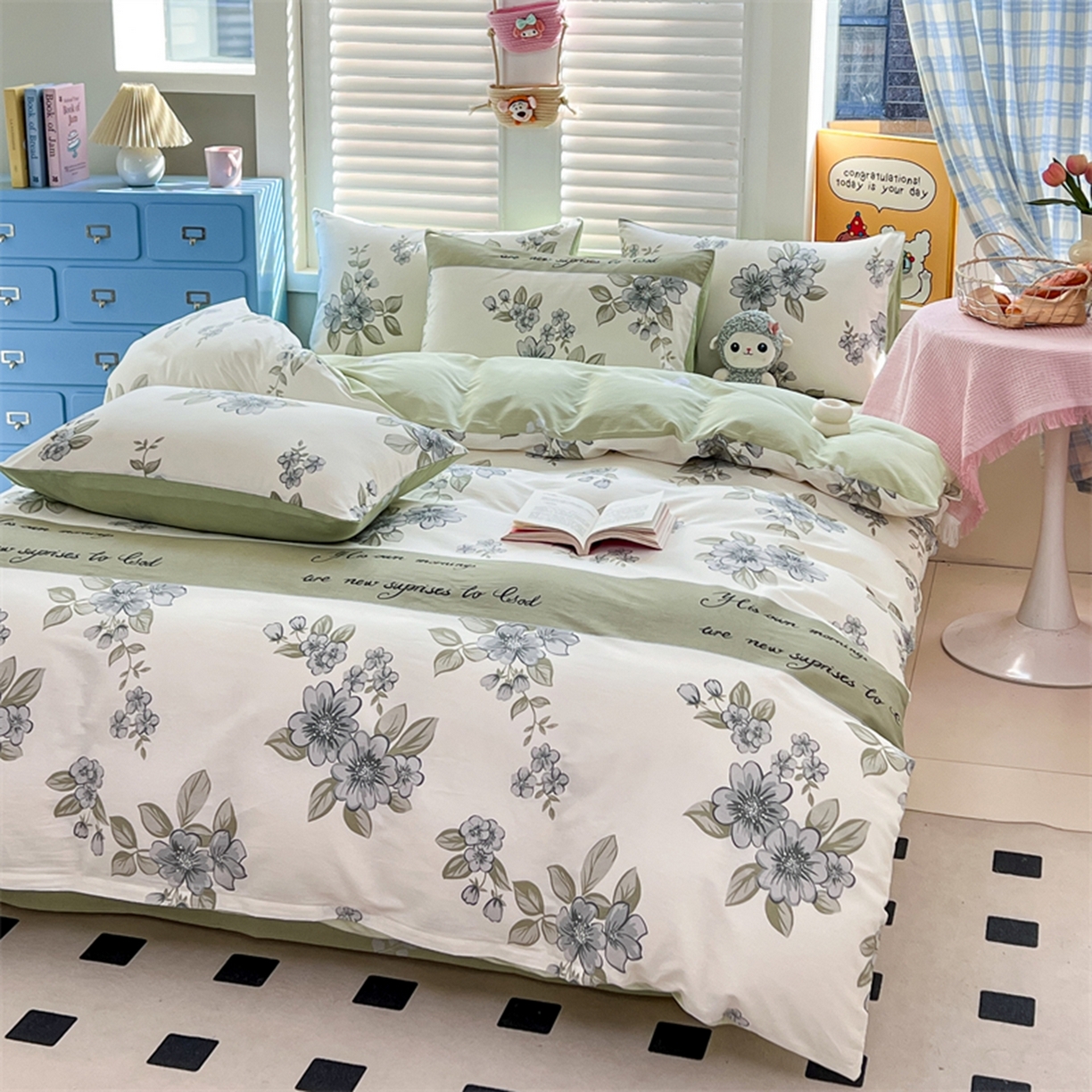 91家纺网 家纺一手货源 找家纺 红馆 2025年全棉12868印花系列四件套 暗香