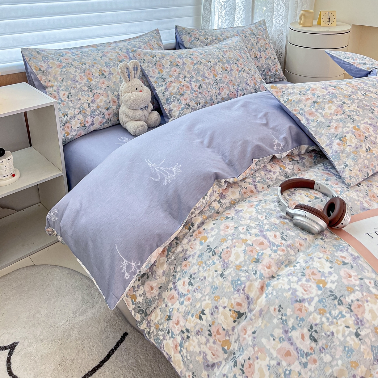 91家纺网 家纺一手货源 找家纺 红馆 2025年全棉12868印花系列四件套 繁园