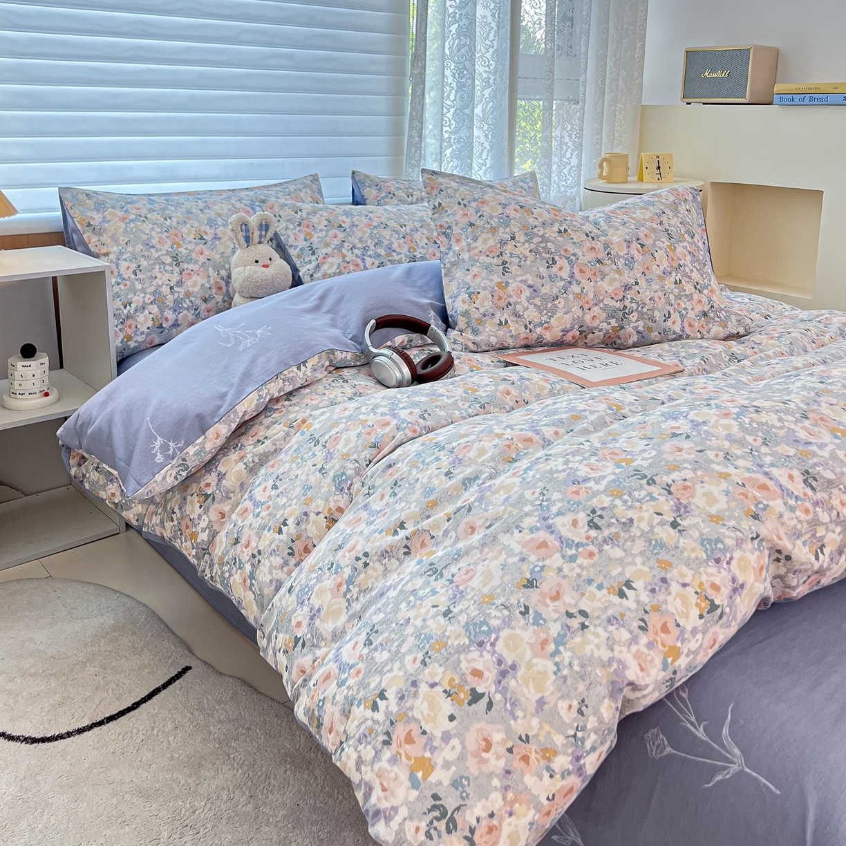 91家纺网 家纺一手货源 找家纺 红馆 2025年全棉12868印花系列四件套 繁园