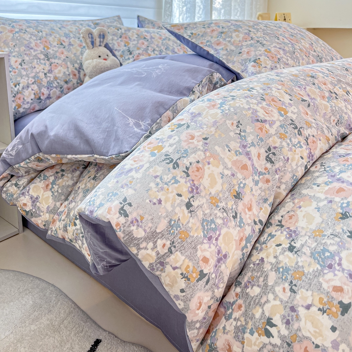 91家纺网 家纺一手货源 找家纺 红馆 2025年全棉12868印花系列四件套 繁园