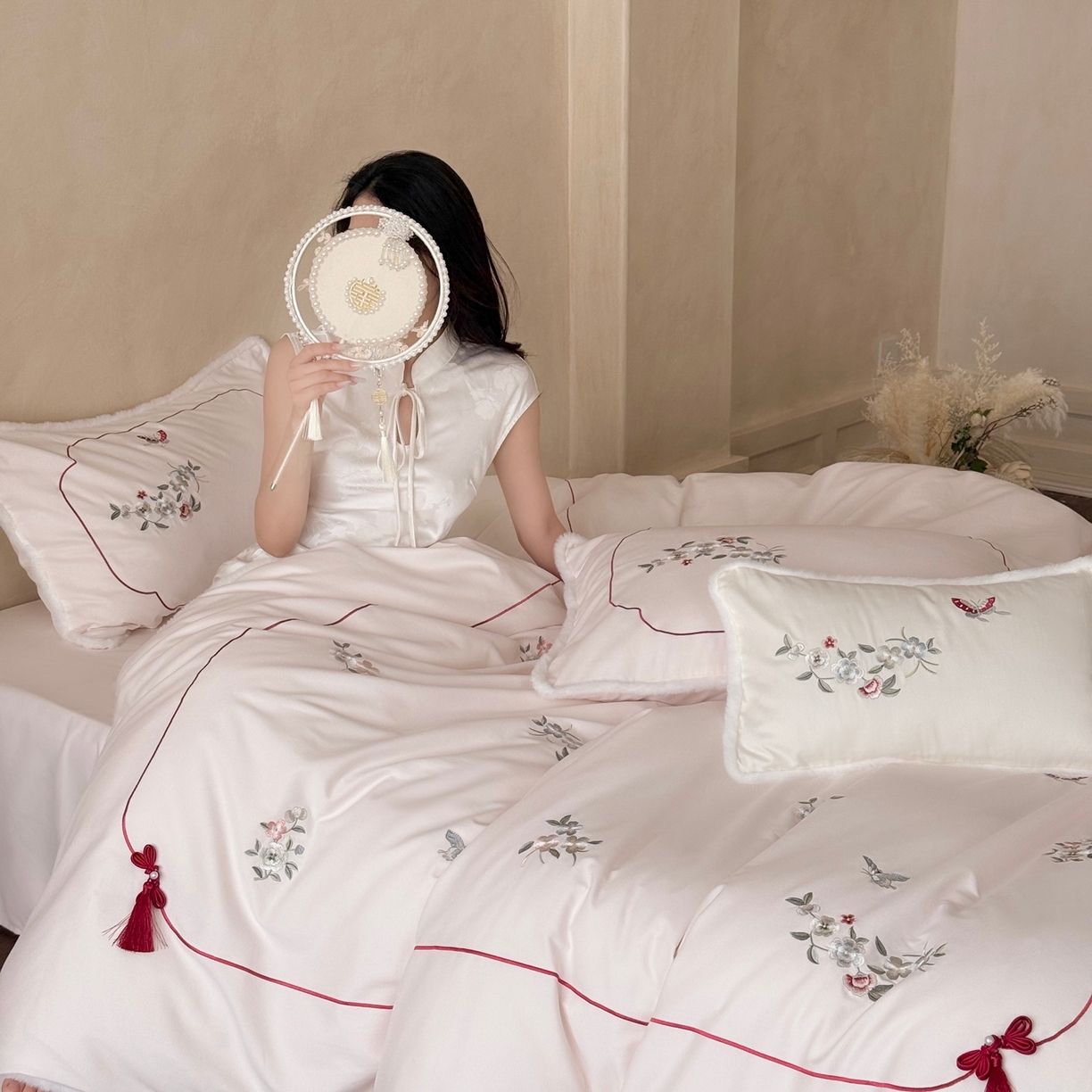 （总）嗨购家纺 2025新款秋冬50S 磨毛四件套-春山赴雪