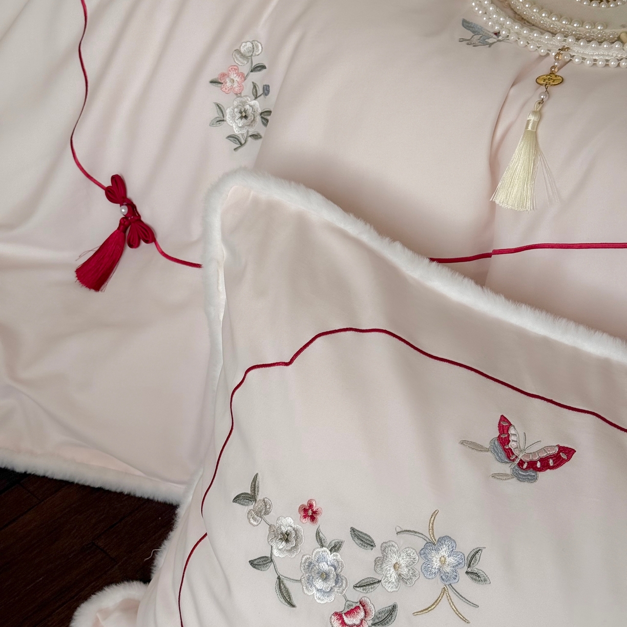 91家纺网 家纺一手货源 找家纺 （总）嗨购家纺 2025新款秋冬50S 磨毛四件套-春山赴雪