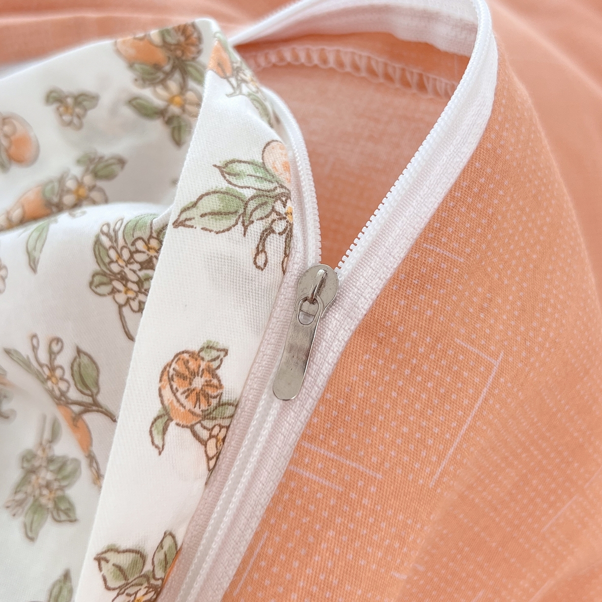 91家纺网 家纺一手货源 找家纺 红馆 2025年全棉12868印花系列四件套 桔子小小