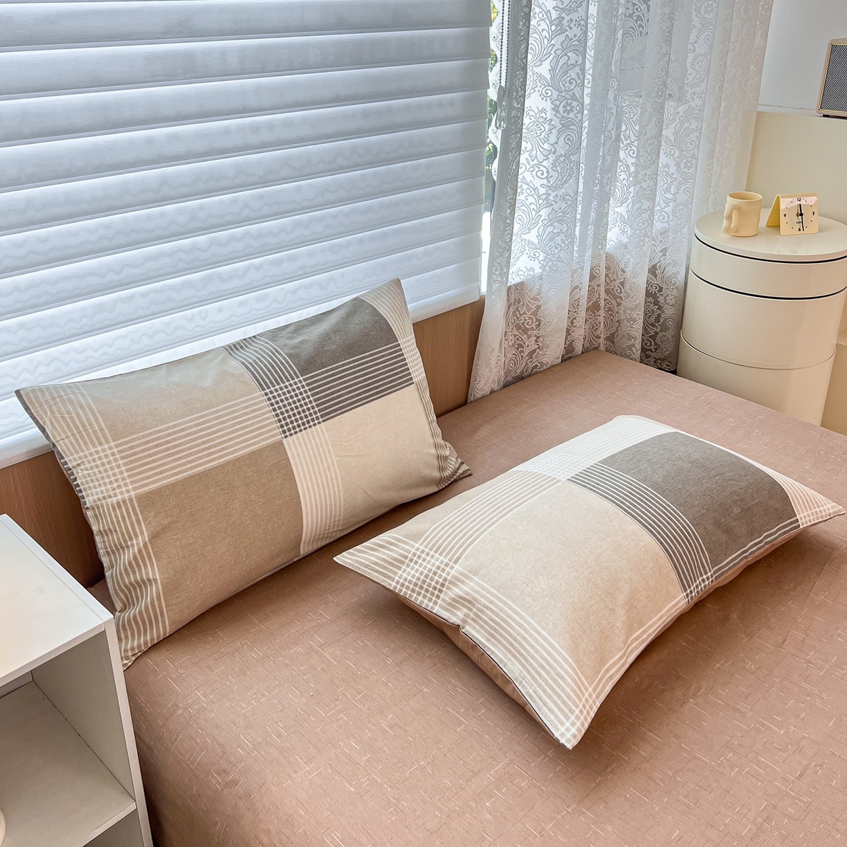 91家纺网 家纺一手货源 找家纺 红馆 2025年全棉12868印花系列四件套 魔方小站-咖