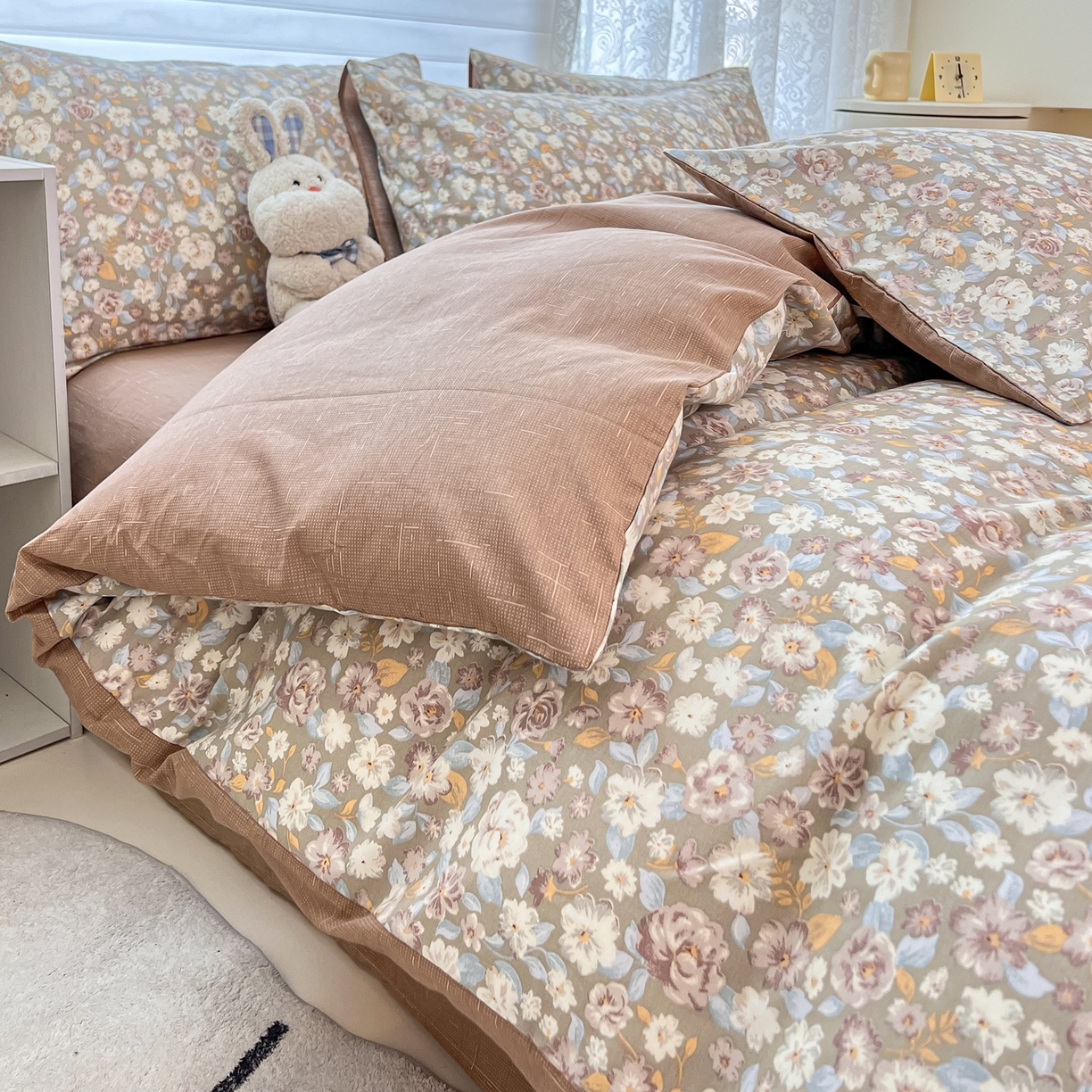 红馆 2025年全棉12868印花系列四件套 沐雨