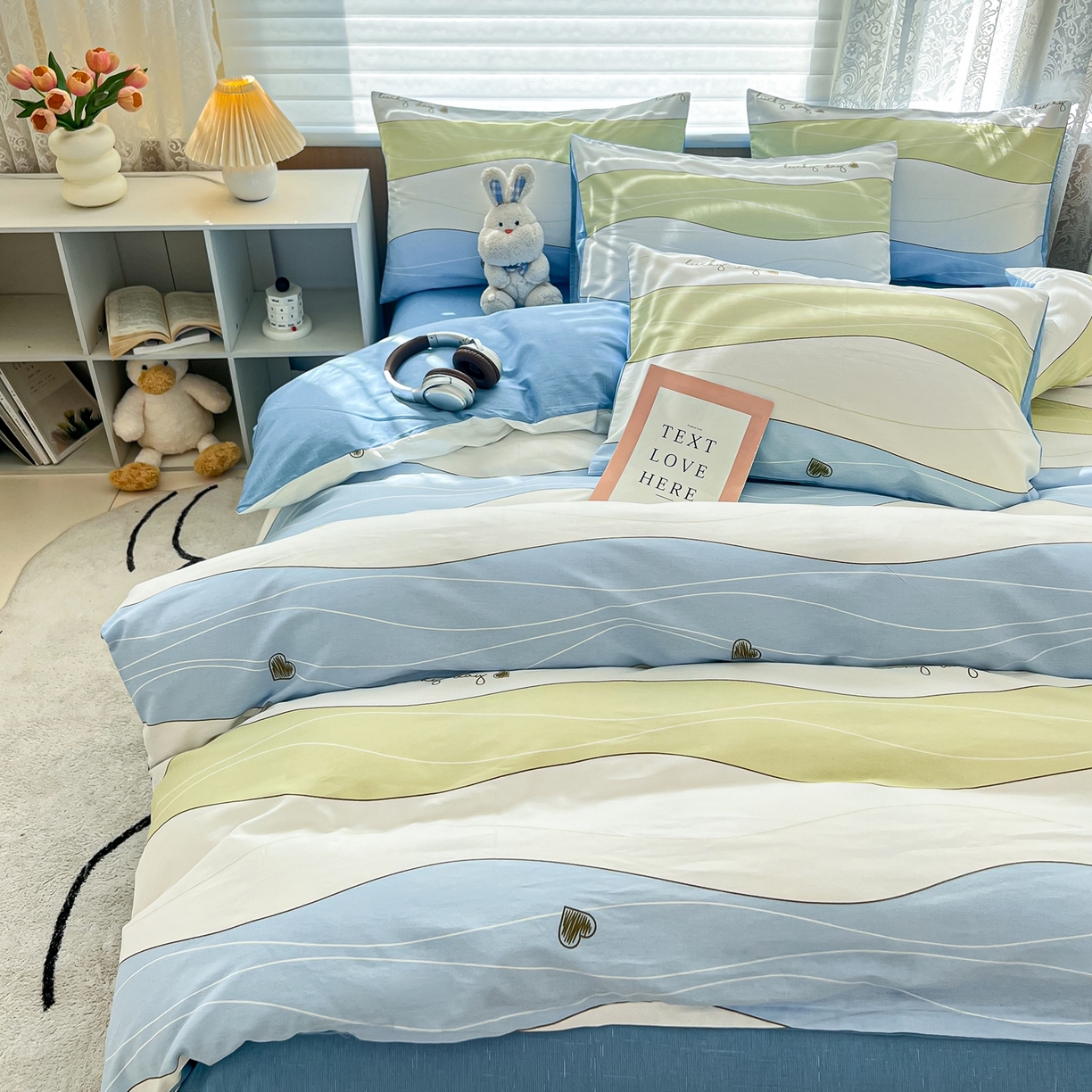 91家纺网 家纺一手货源 找家纺 红馆 2025年全棉12868印花系列四件套 青春