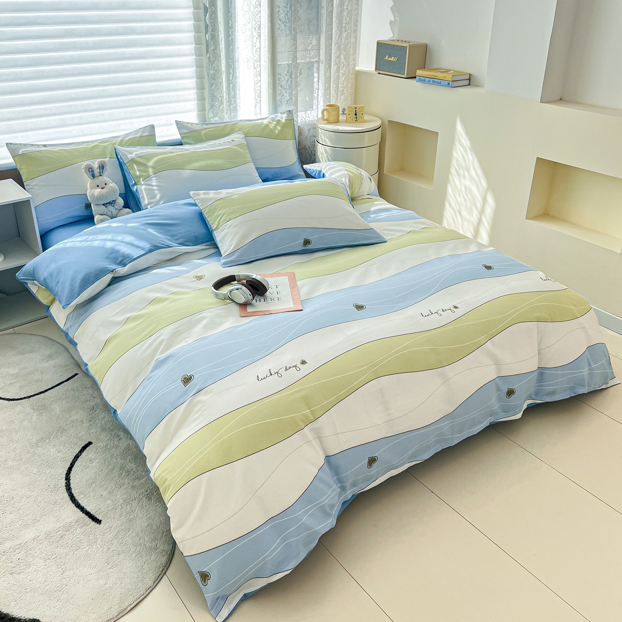 91家纺网 家纺一手货源 找家纺 红馆 2025年全棉12868印花系列四件套 青春