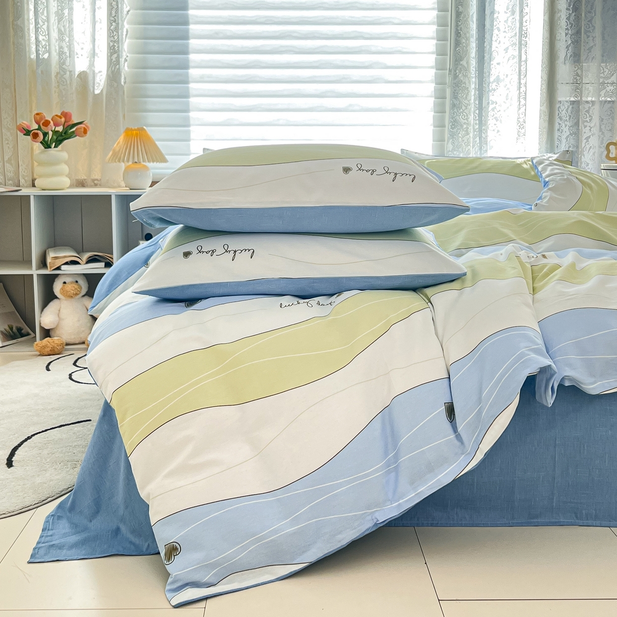 91家纺网 家纺一手货源 找家纺 红馆 2025年全棉12868印花系列四件套 青春