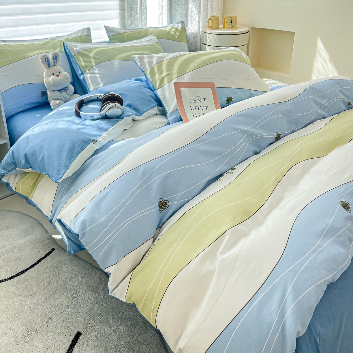 91家纺网 家纺一手货源 找家纺 红馆 2025年全棉12868印花系列四件套 青春