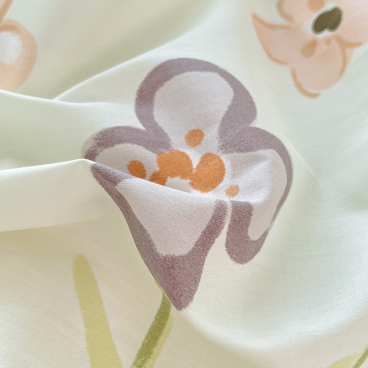 91家纺网 家纺一手货源 找家纺 红馆 2025年全棉12868印花系列四件套 温暖午后