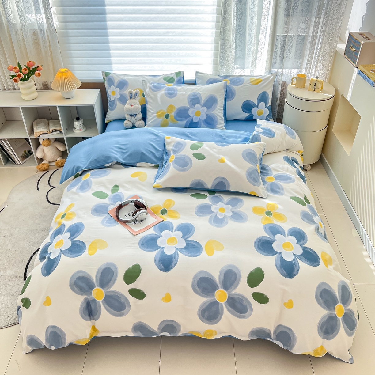 91家纺网 家纺一手货源 找家纺 红馆 2025年全棉12868印花系列四件套 向阳花开