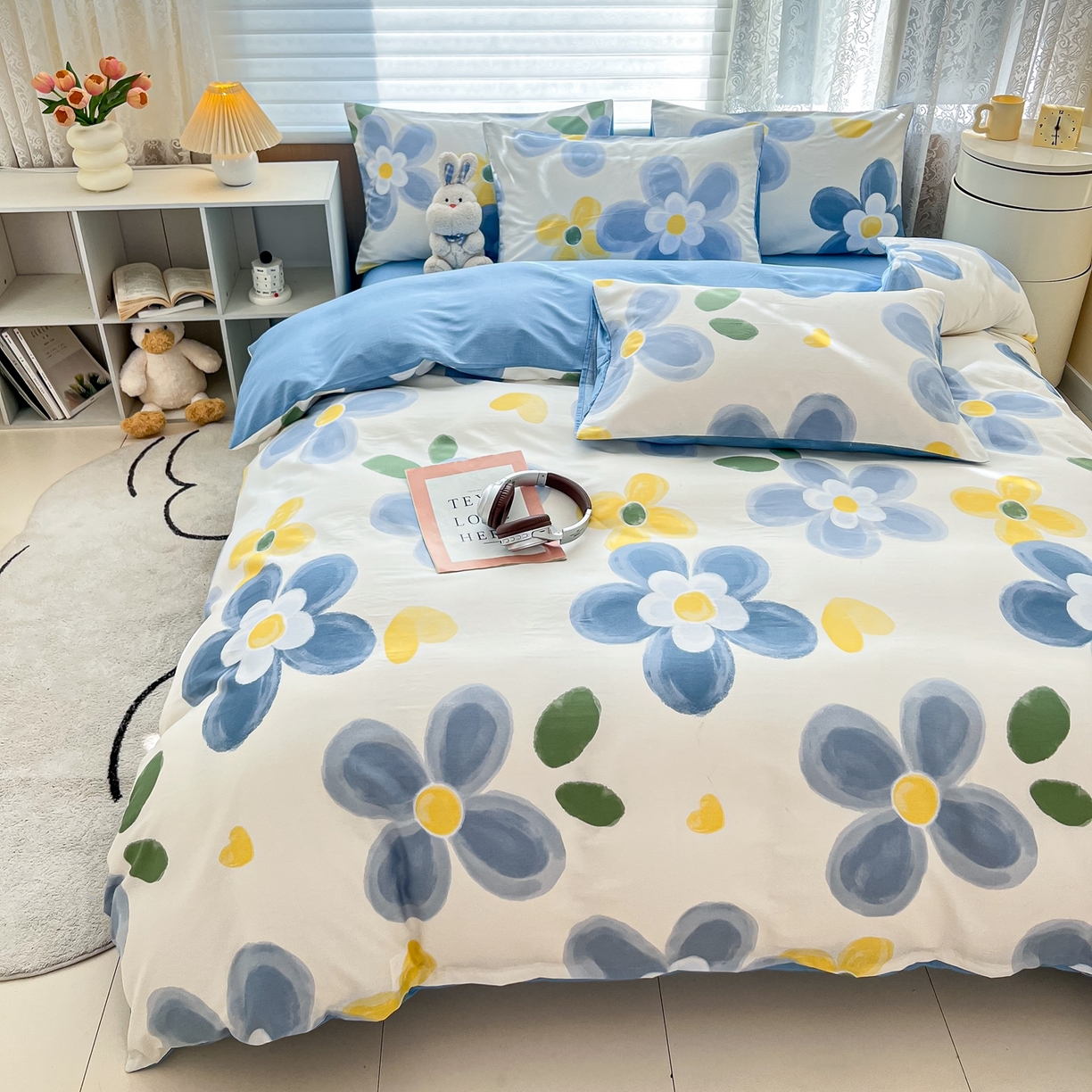 91家纺网 家纺一手货源 找家纺 红馆 2025年全棉12868印花系列四件套 向阳花开