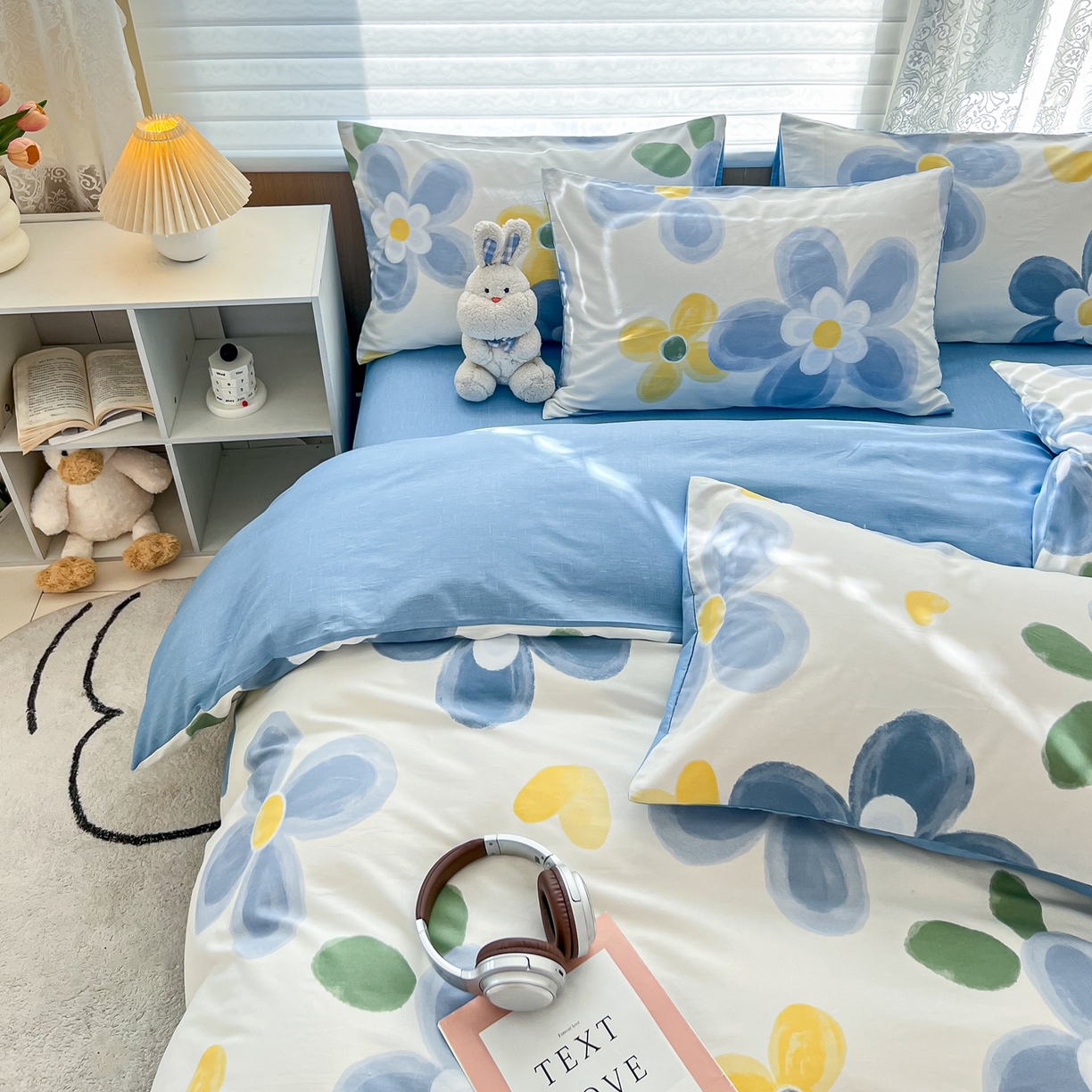 91家纺网 家纺一手货源 找家纺 红馆 2025年全棉12868印花系列四件套 向阳花开