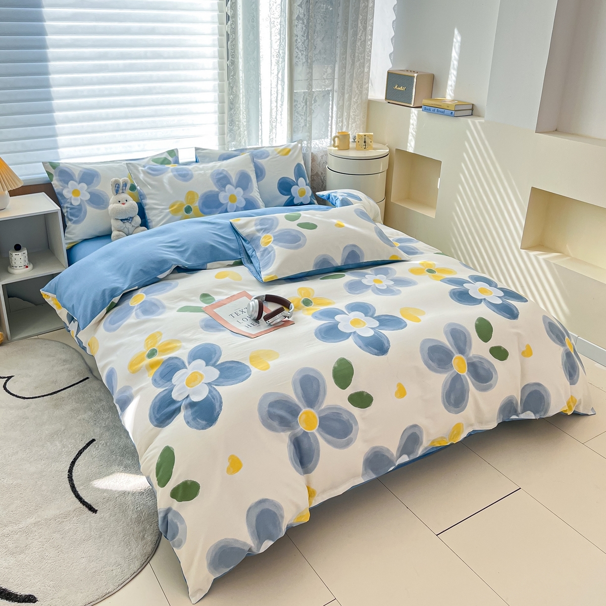 91家纺网 家纺一手货源 找家纺 红馆 2025年全棉12868印花系列四件套 向阳花开