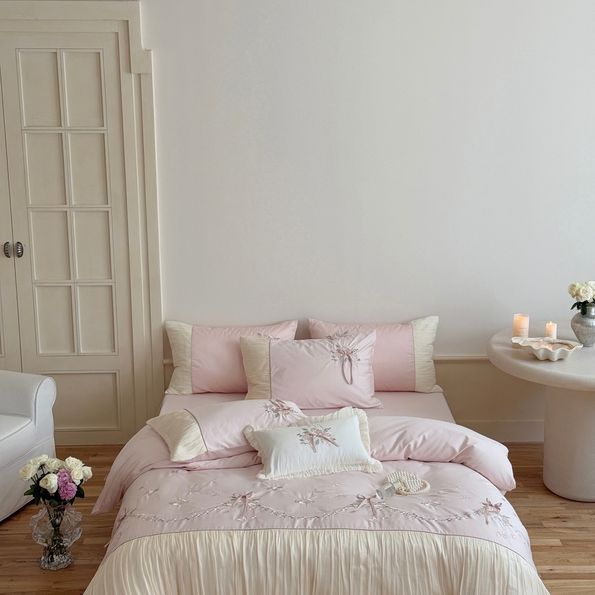 91家纺网 家纺一手货源 找家纺 （总）嗨购家纺 2025新款50S 全棉亲肤四件套-花间捕梦