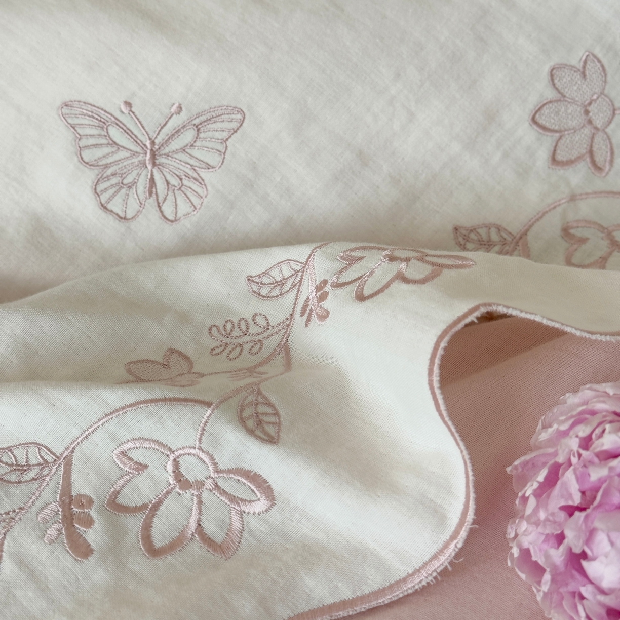 91家纺网 家纺一手货源 找家纺 （总）嗨购家纺 2025新款亲肤舒适双层纱四件套-花期漫漫