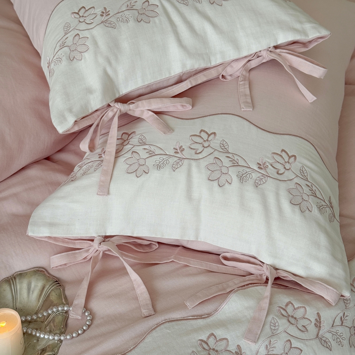 91家纺网 家纺一手货源 找家纺 （总）嗨购家纺 2025新款亲肤舒适双层纱四件套-花期漫漫