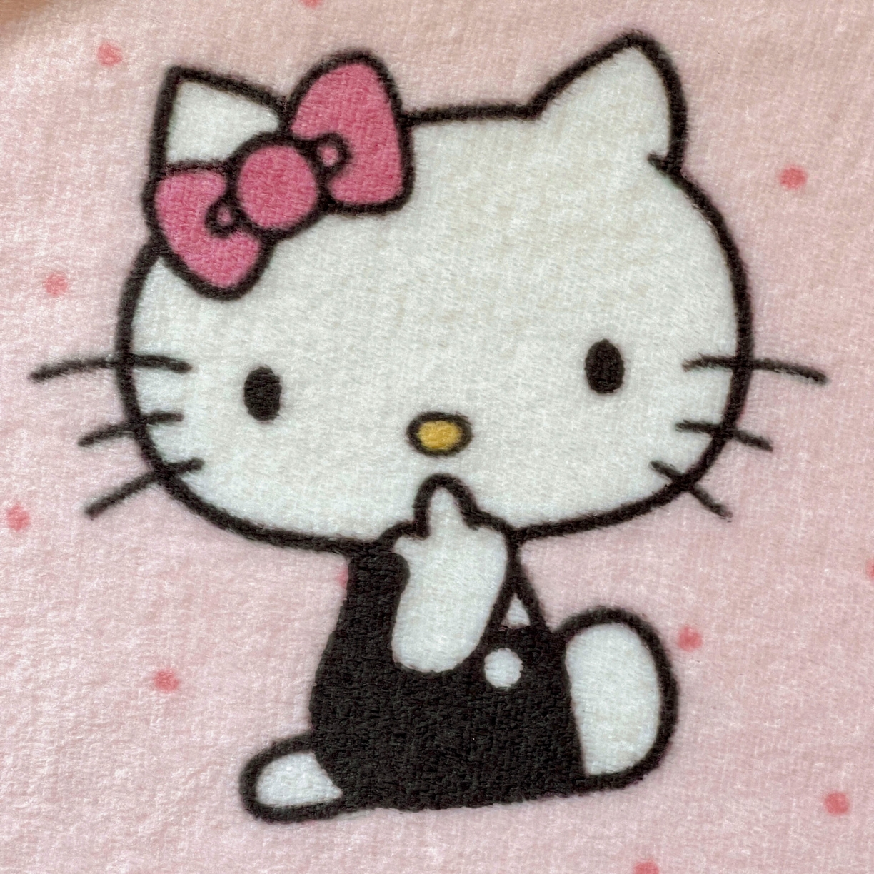 91家纺网 家纺一手货源 找家纺 耀悦家纺2025新款正版授权三丽鸥高克重卡通牛奶绒毛毯多功能毯子盖毯 波点KT