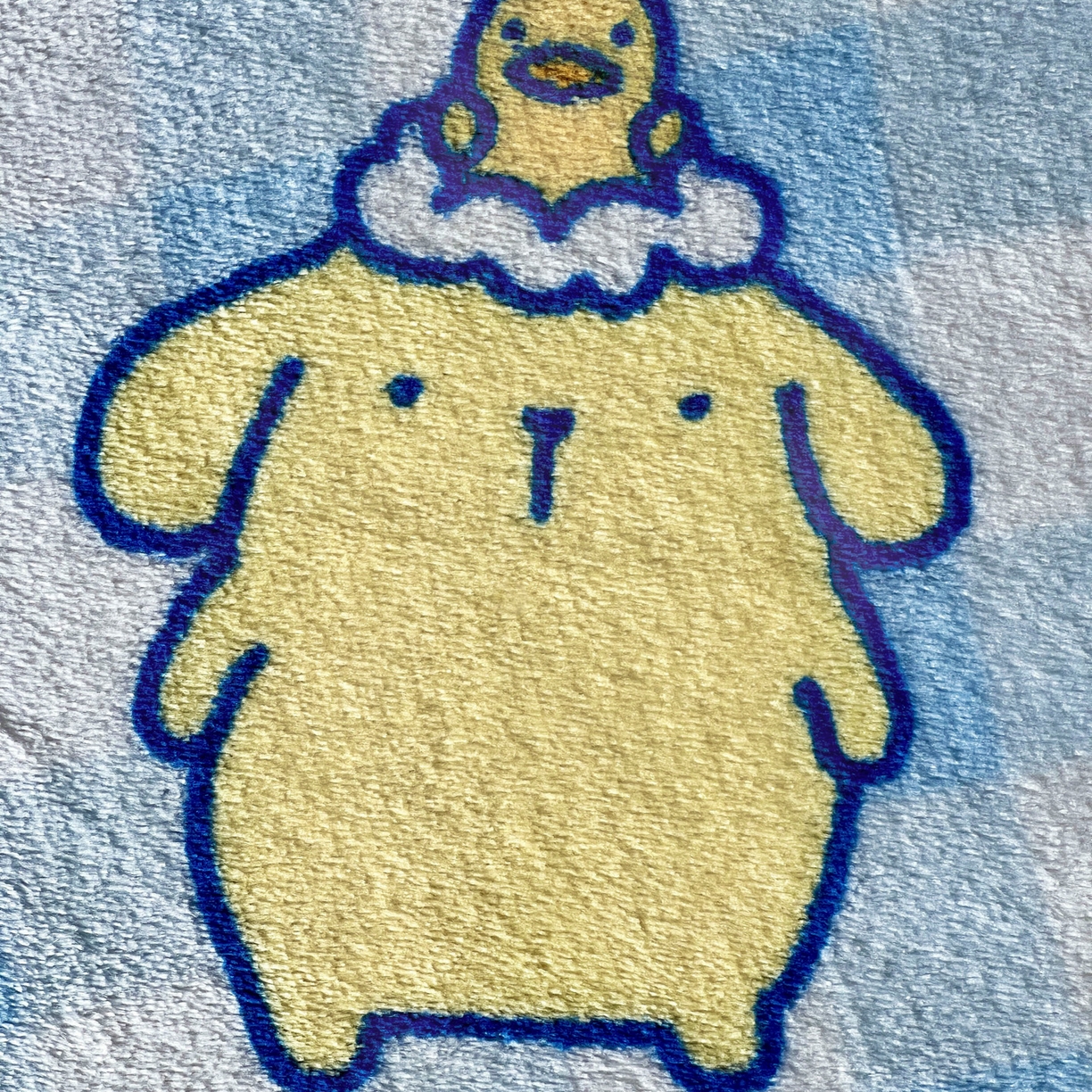 91家纺网 家纺一手货源 找家纺 耀悦家纺2025新款正版授权三丽鸥高克重卡通牛奶绒毛毯多功能毯子盖毯 蓝格布丁狗