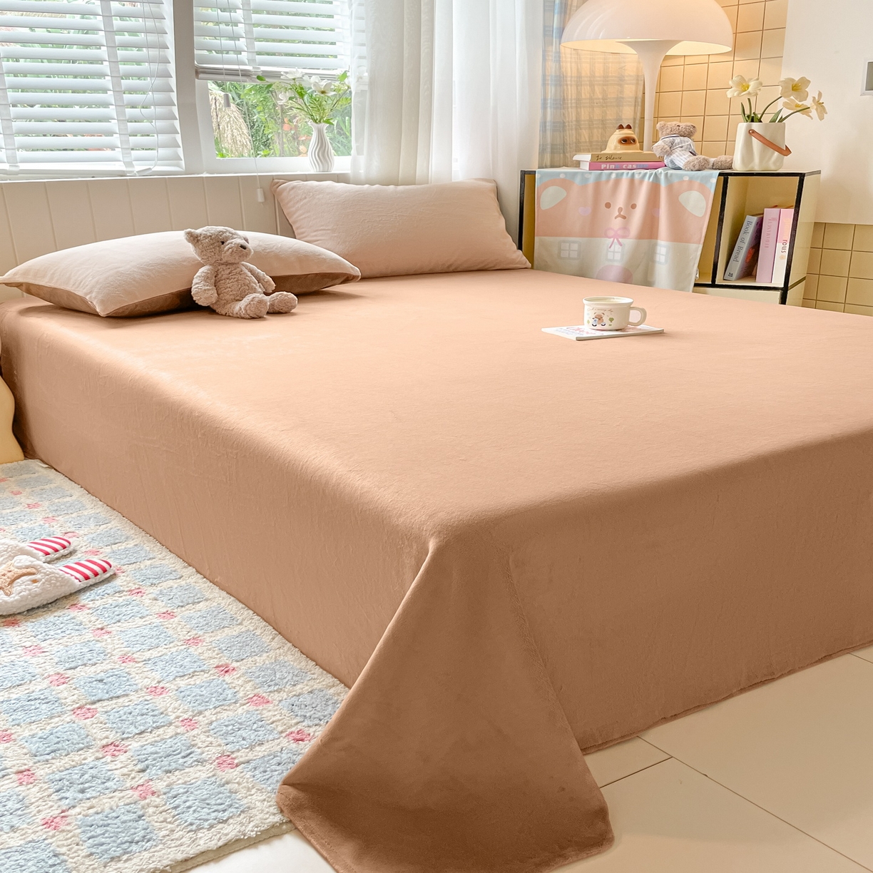 91家纺网 家纺一手货源 找家纺 （总）仔仔熊 2025新款牛奶绒单床单床单单件