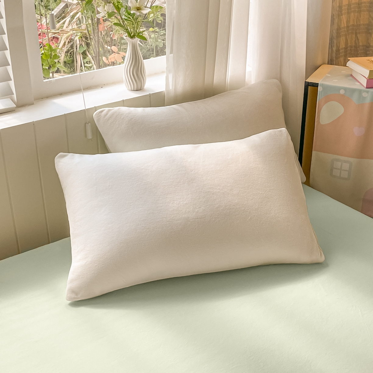 91家纺网 家纺一手货源 找家纺 仔仔熊 2025新款牛奶绒单床单床单单件 绿