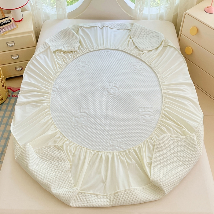 91家纺网 家纺一手货源 找家纺 （总）三盛源 2025新款A类原棉夹棉防水床笠单件隔尿防滑床单席梦思防尘罩保护套爱豆熊系列