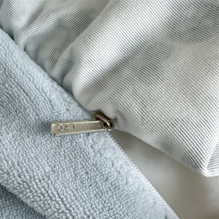 91家纺网 家纺一手货源 找家纺 乐居家纺 2025新款蝴蝶花边款剪花提花牛奶绒四件套（含买家秀和质检报告） 蝴蝶花边款-幸运叶-蓝