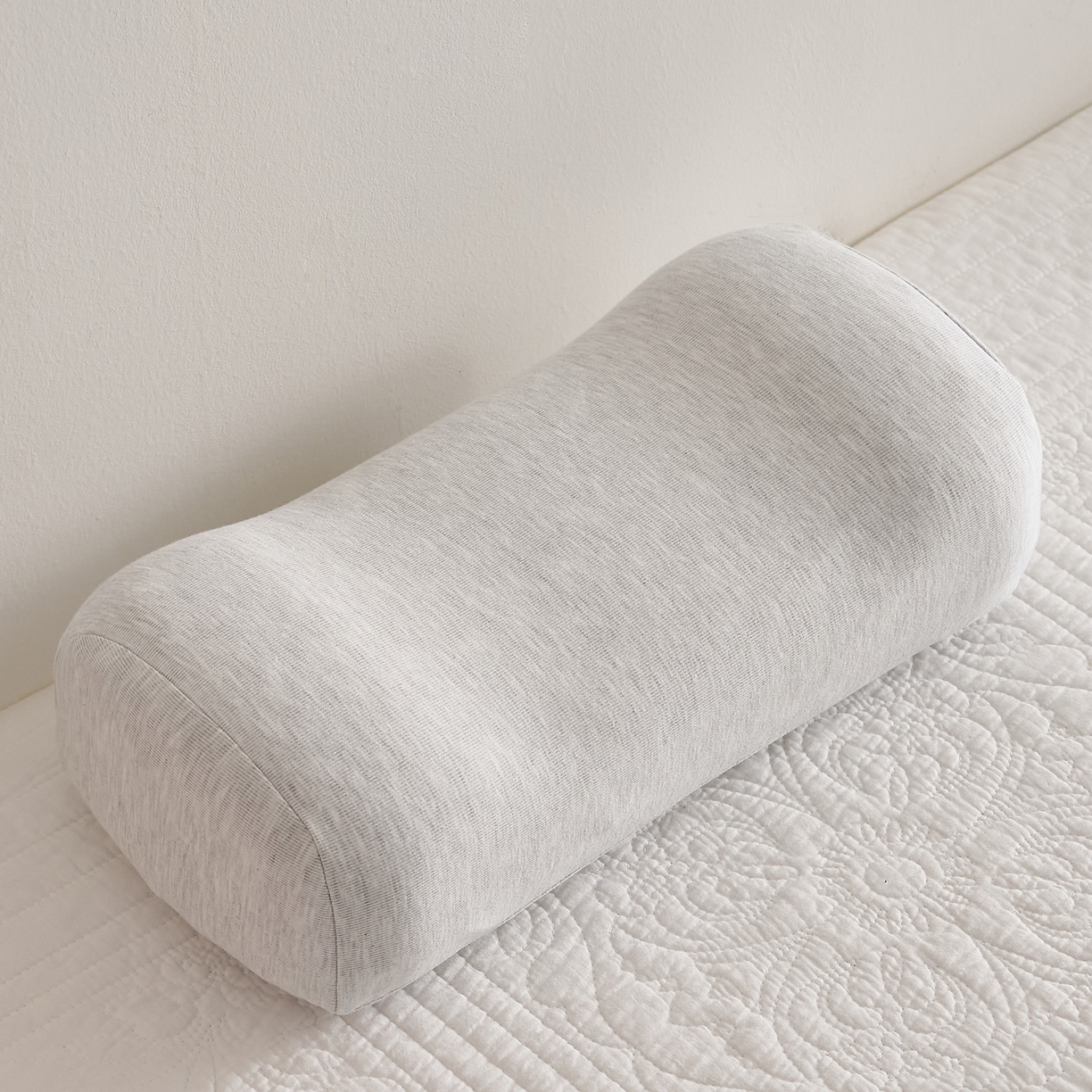 91家纺网 家纺一手货源 找家纺 鼎盛乳胶 2025新款彩棉乳胶午睡枕便携枕 彩棉浅灰