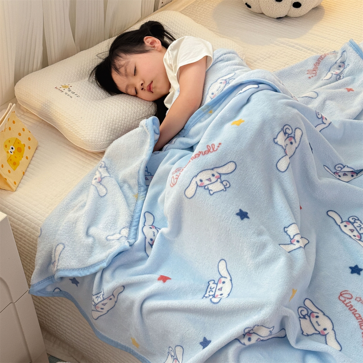 91家纺网 家纺一手货源 找家纺 （总）花满路 2025新款亲肤舒适三丽鸥儿童毯毛毯毯子