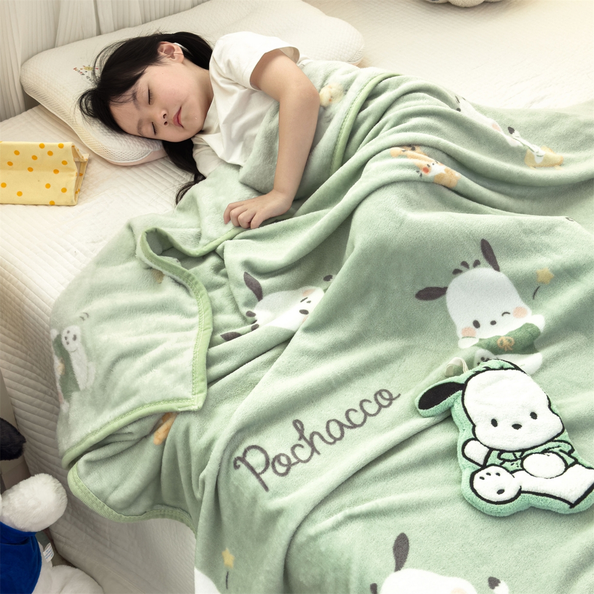 91家纺网 家纺一手货源 找家纺 （总）花满路 2025新款亲肤舒适三丽鸥儿童毯毛毯毯子