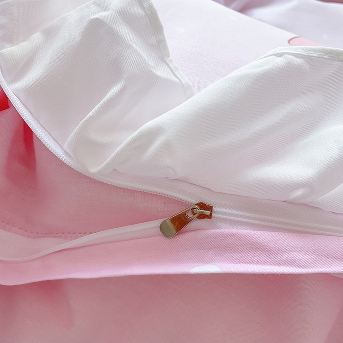 91家纺网 家纺一手货源 找家纺 玉元坊2025新款三丽鸥系列 全棉床单纯棉床裙三四件套  小兔美乐蒂【花边款】