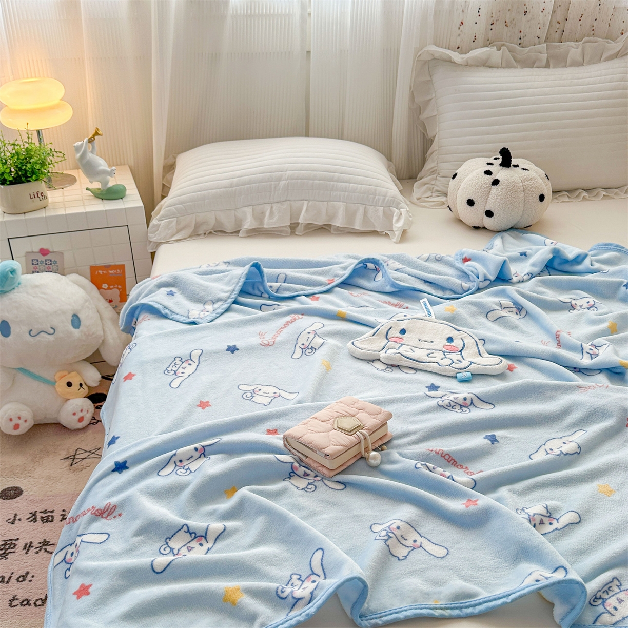 91家纺网 家纺一手货源 找家纺 花满路 2025新款亲肤舒适三丽鸥儿童毯毛毯毯子 乖巧玉桂狗