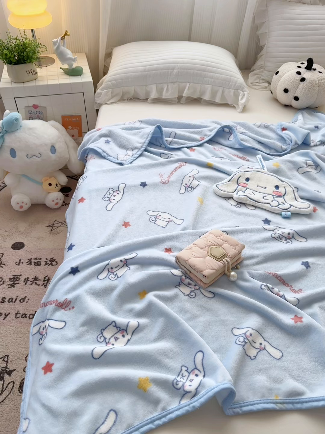 91家纺网 家纺一手货源 找家纺 花满路 2025新款亲肤舒适三丽鸥儿童毯毛毯毯子 乖巧玉桂狗