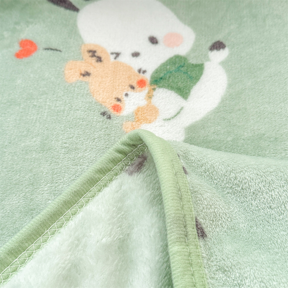 91家纺网 家纺一手货源 找家纺 花满路 2025新款亲肤舒适三丽鸥儿童毯毛毯毯子 滑板卡帕狗