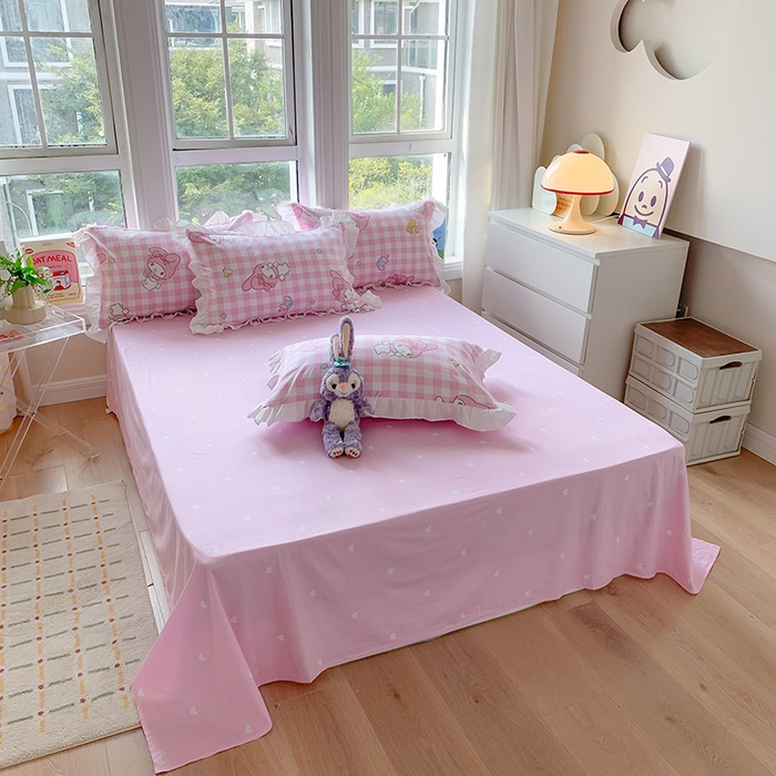 91家纺网 家纺一手货源 找家纺 （总）玉元坊2025新款三丽鸥系列 全棉床单纯棉床裙三四件套 