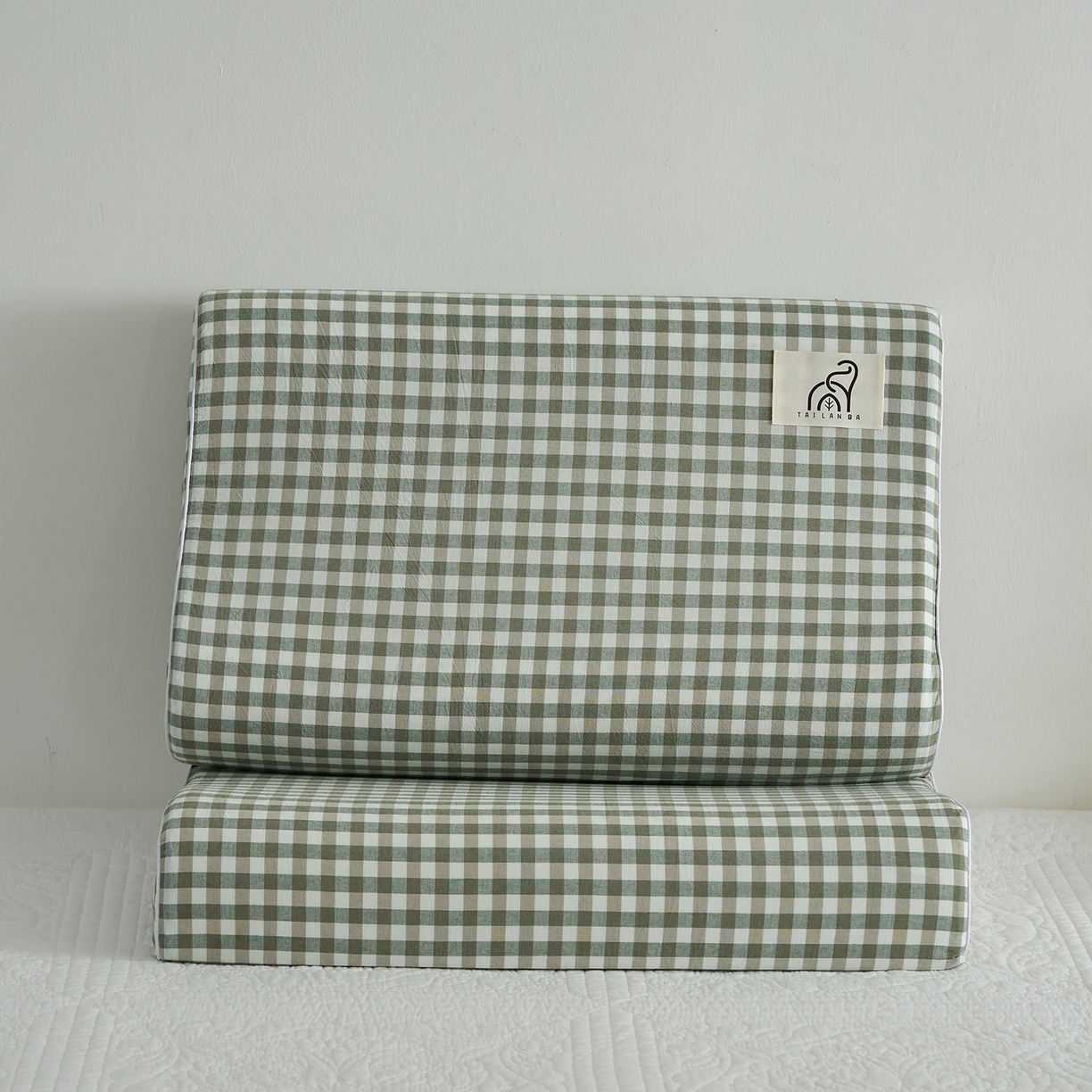 91家纺网 家纺一手货源 找家纺 鼎盛乳胶 2025新款水洗棉学生枕成人枕乳胶枕 绿色