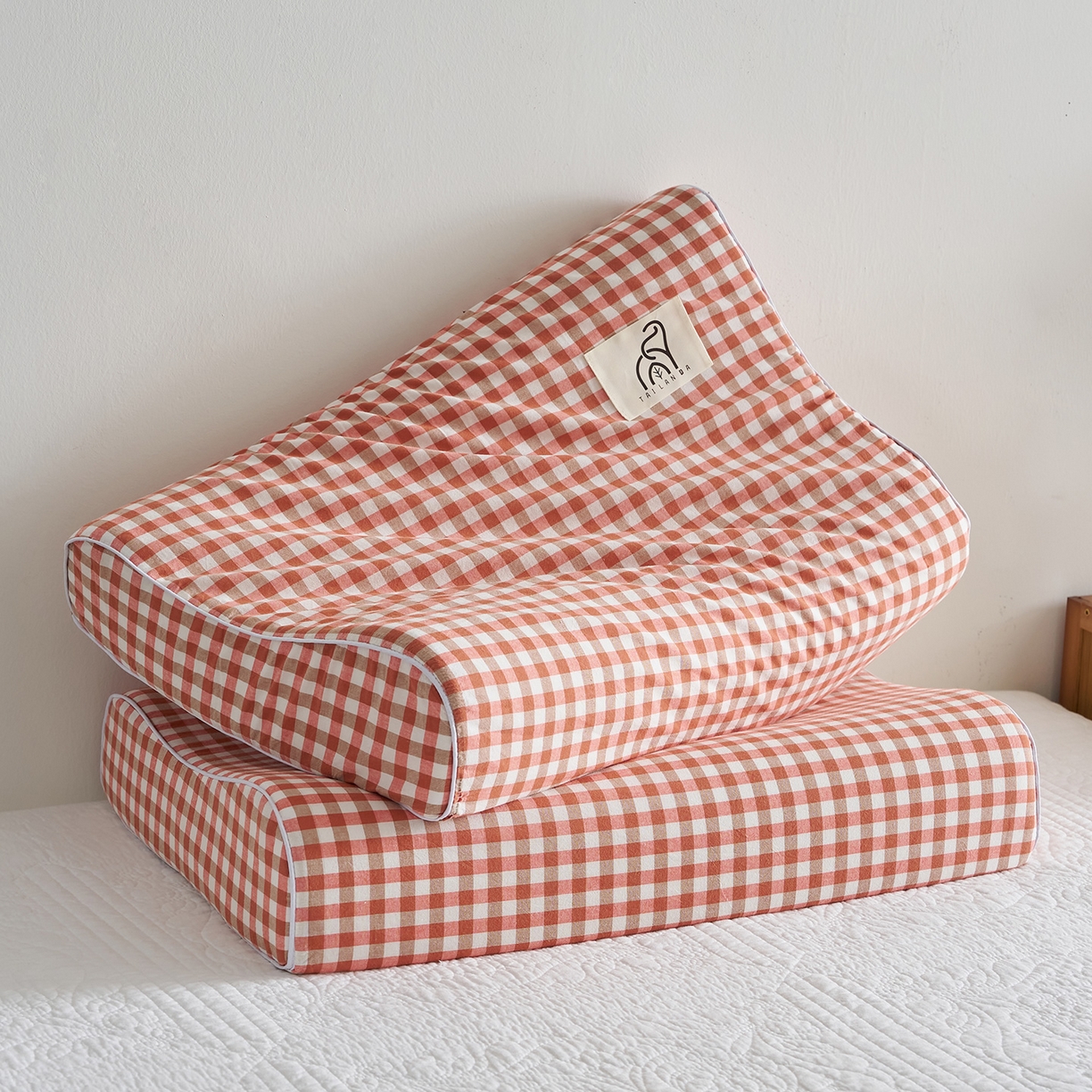 91家纺网 家纺一手货源 找家纺 鼎盛乳胶 2025新款水洗棉学生枕成人枕乳胶枕 粉色