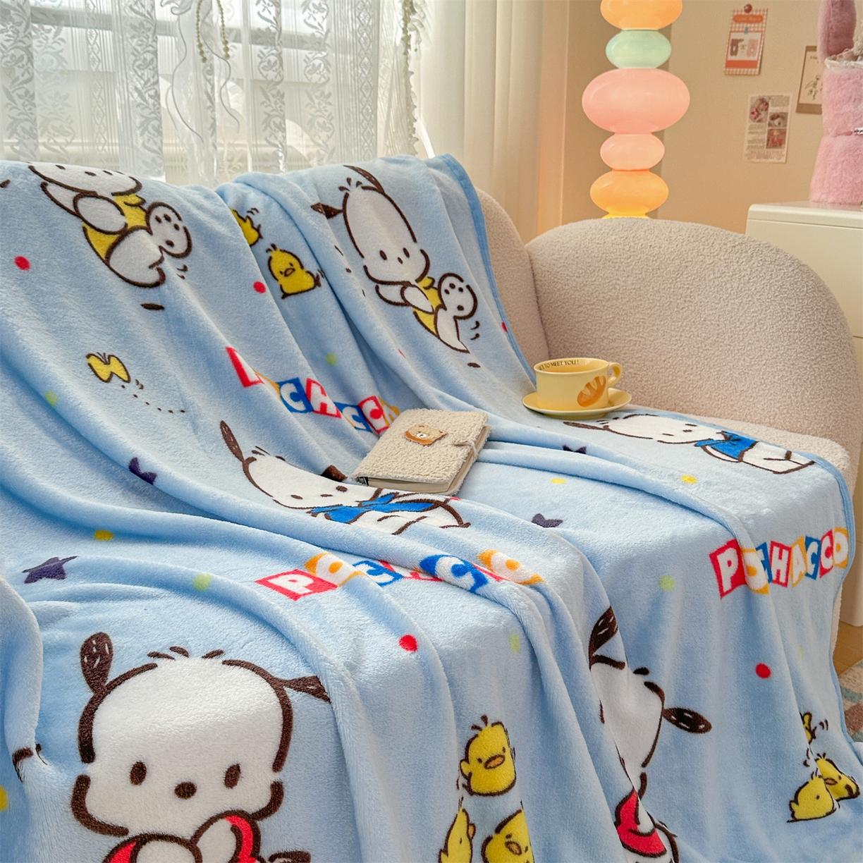 91家纺网 家纺一手货源 找家纺 花满路 2025新款亲肤舒适三丽鸥儿童毯毛毯毯子 萌萌卡帕狗