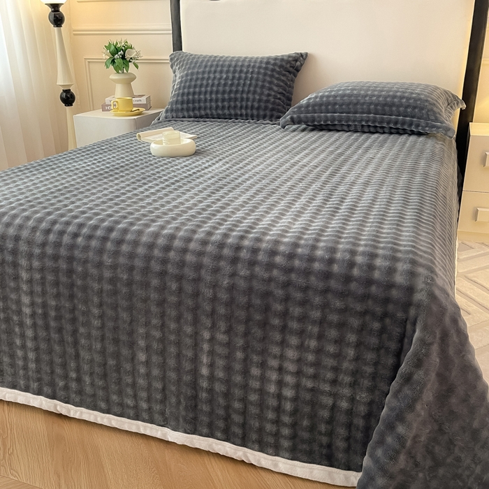 91家纺网 家纺一手货源 找家纺 （总）宅部落 2025新款加厚牛奶绒泡泡绒单床单床单单品床单单件