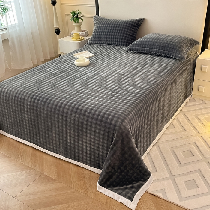 91家纺网 家纺一手货源 找家纺 （总）宅部落 2025新款加厚牛奶绒泡泡绒单床单床单单品床单单件