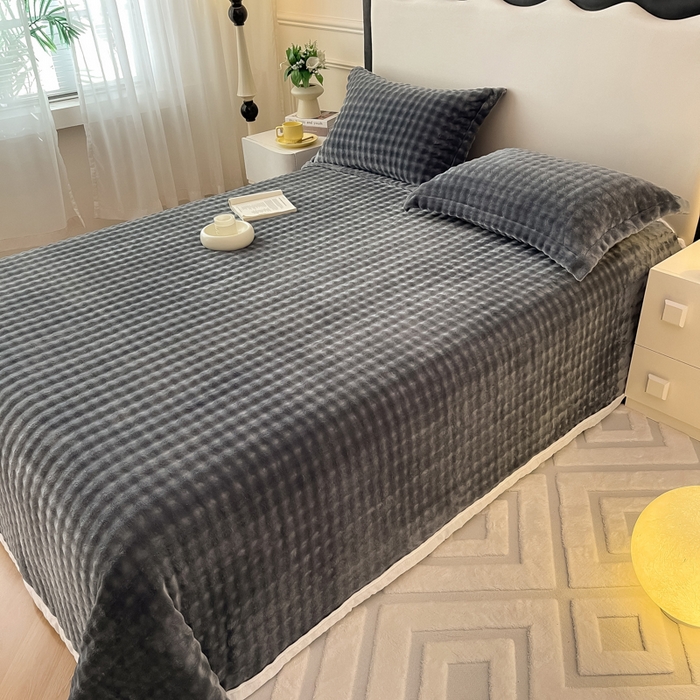 91家纺网 家纺一手货源 找家纺 （总）宅部落 2025新款加厚牛奶绒泡泡绒单床单床单单品床单单件