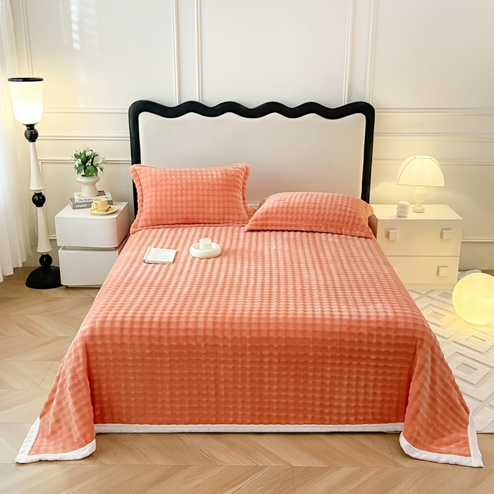 91家纺网 家纺一手货源 找家纺 （总）宅部落 2025新款加厚牛奶绒泡泡绒单床单床单单品床单单件