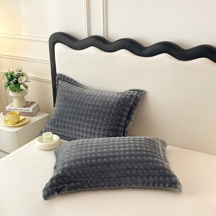 91家纺网 家纺一手货源 找家纺 宅部落 2025新款加厚牛奶绒泡泡绒单床单床单单品床单单件 深灰