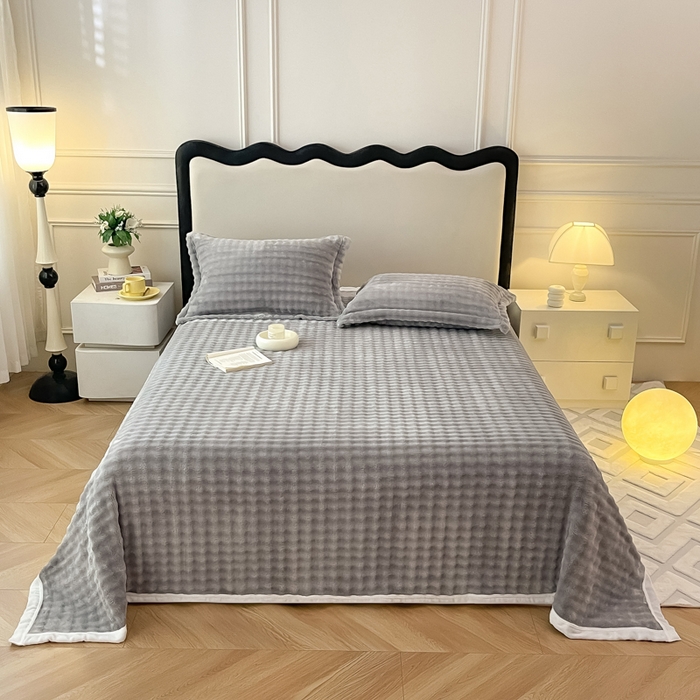 宅部落 2025新款加厚牛奶绒泡泡绒单床单床单单品床单单件 星空灰