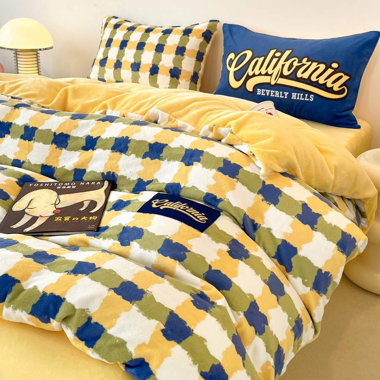 91家纺网 家纺一手货源 找家纺 （总）如一 2025新款美式复古风数码织标牛奶绒四件套