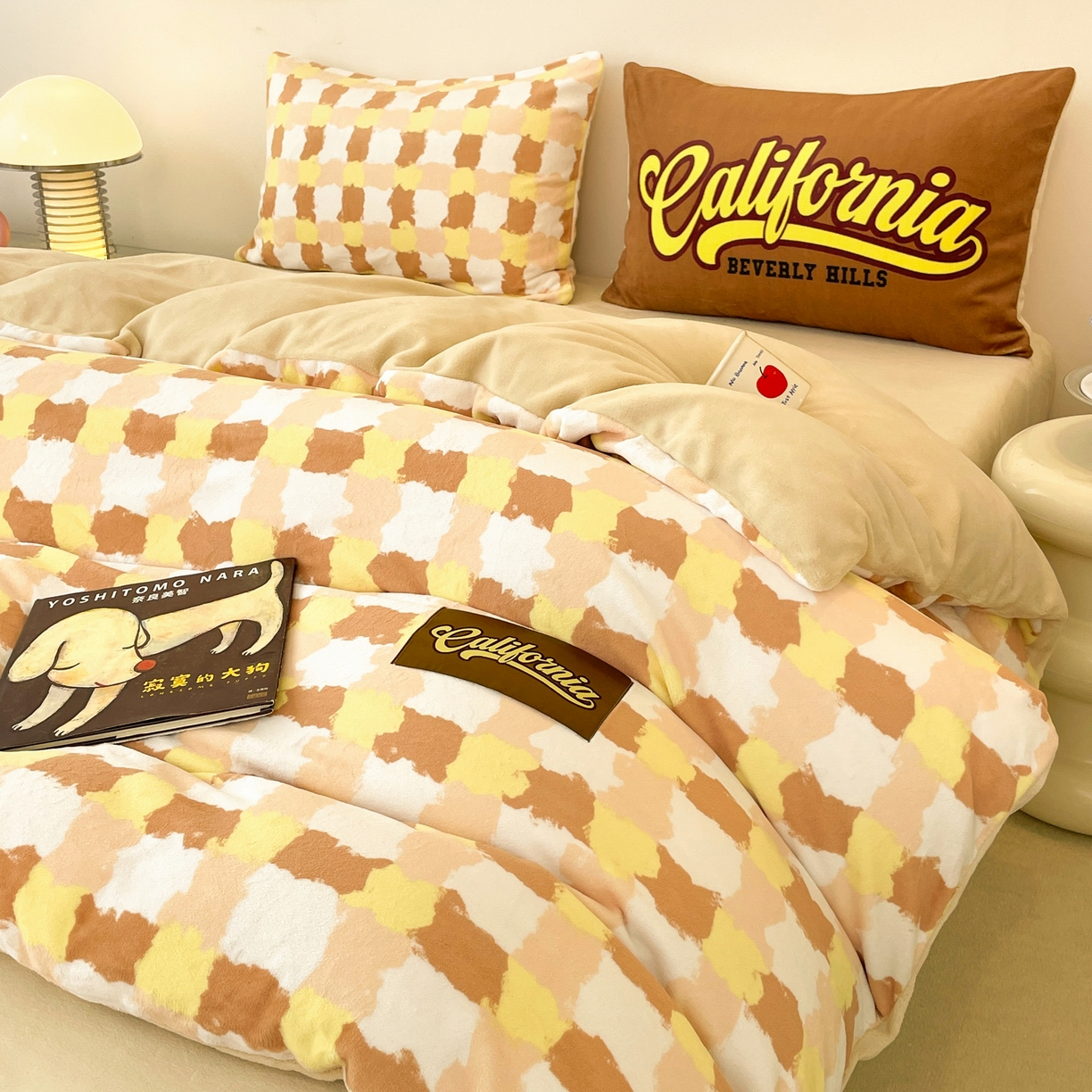 91家纺网 家纺一手货源 找家纺 （总）如一 2025新款美式复古风数码织标牛奶绒四件套