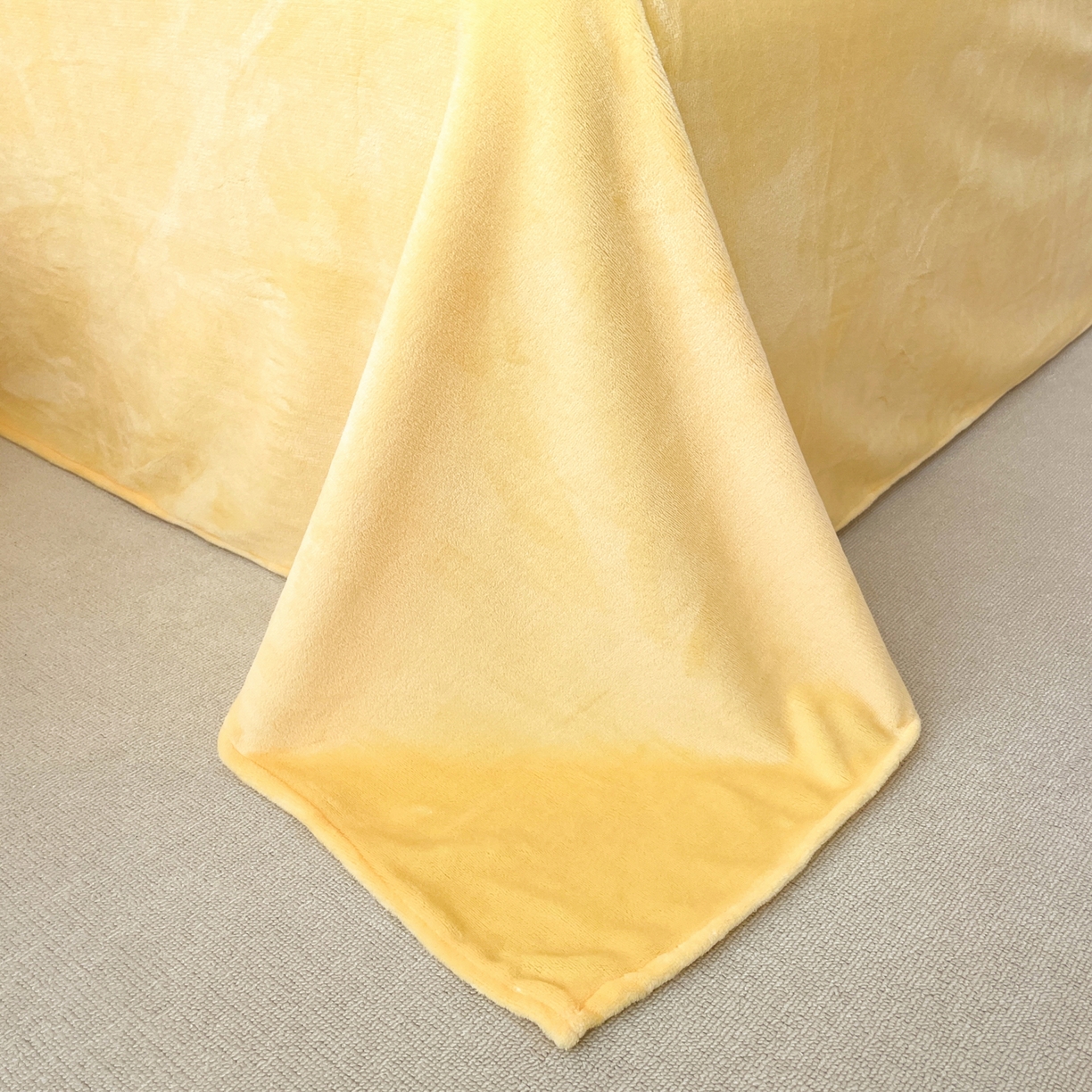 91家纺网 家纺一手货源 找家纺 如一 2025新款美式复古风数码织标牛奶绒四件套 复古蓝